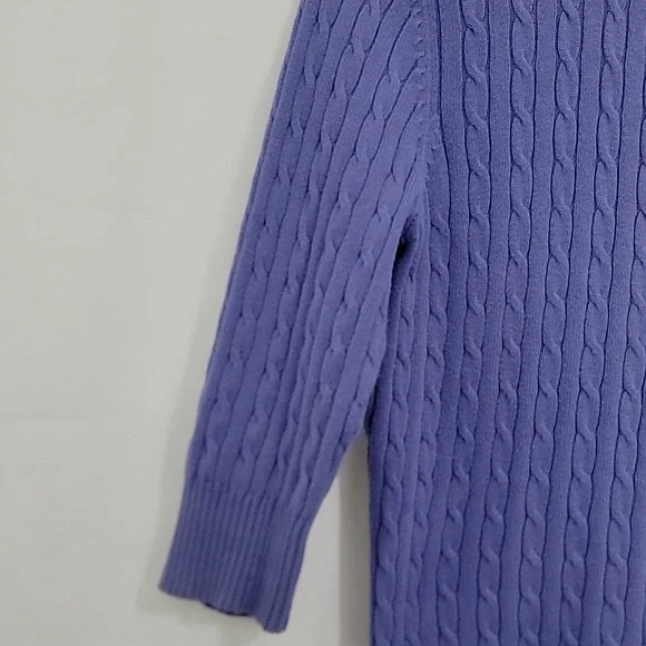 Merona Y2K Cableknit 3/4 sleeves button up Cardigan Size small fits medium EUC - Picture 6 of 11